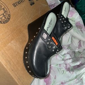 Women’s Harley Davidson Leather Shoes, Size 6 1/2. Never Worn